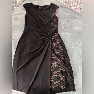 Black Dress w/Nude side & Lace overlay.